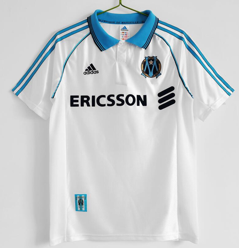 Retro Marseilles 1998-99 Home Soccer Jersey