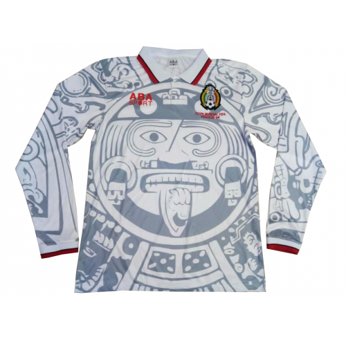 Retro Mexico 1998 Away Long Sleeve Soccer Jersey