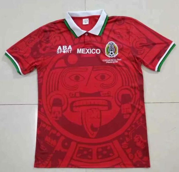 Retro Mexico 1998 Away Red Soccer Jersey