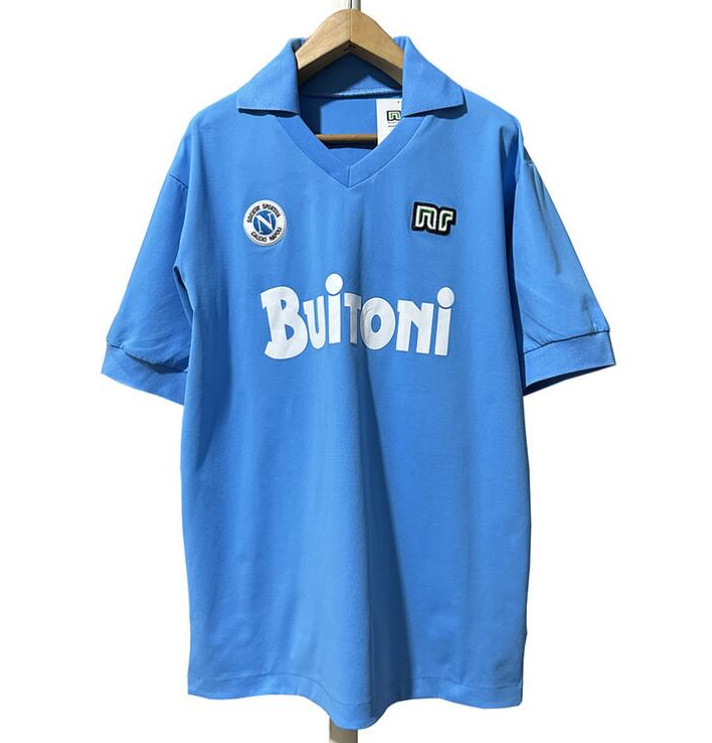 Retro Napoli 1986-87 Home Soccer Jersey Blue