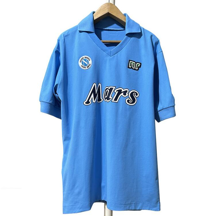 Retro Napoli 1988-89 Home Soccer Jersey Blue