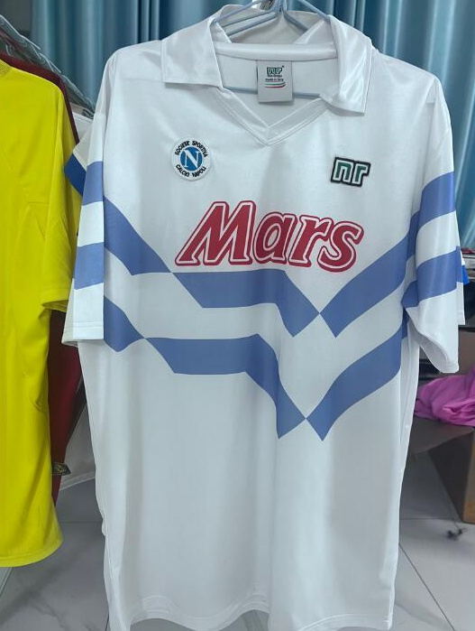 Retro Napoli 1989-90 Away Soccer Jersey White
