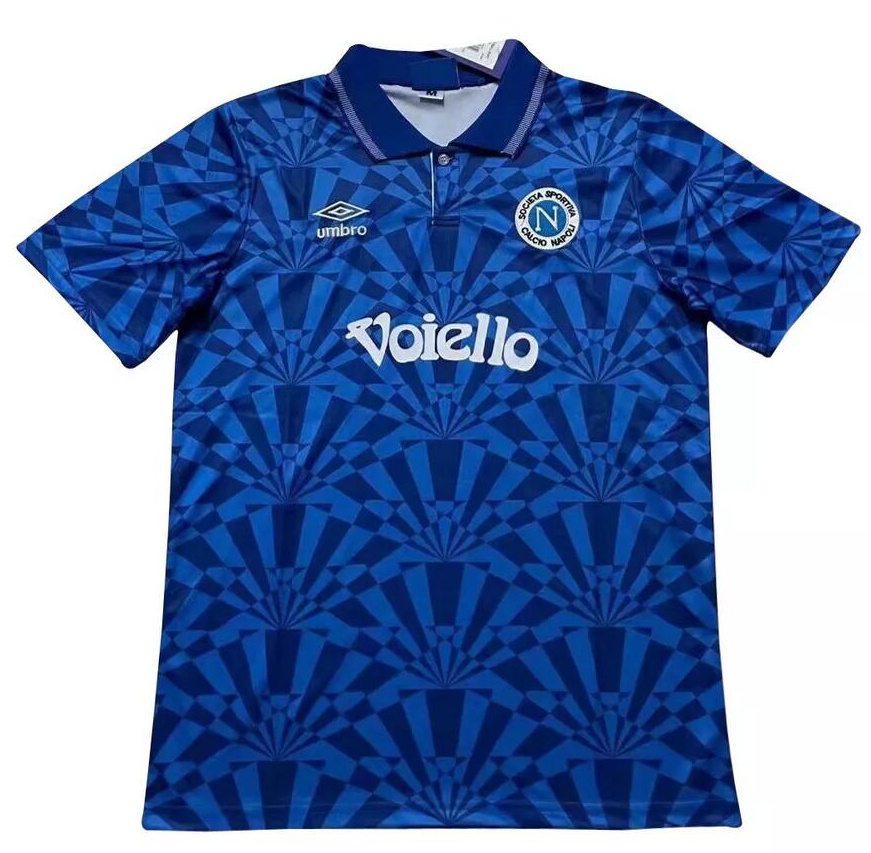 Retro Napoli 1991-93 Home Soccer Jersey Blue