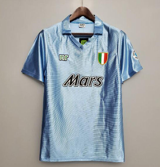 Retro Napoli 90-91 Home Soccer Jersey Blue