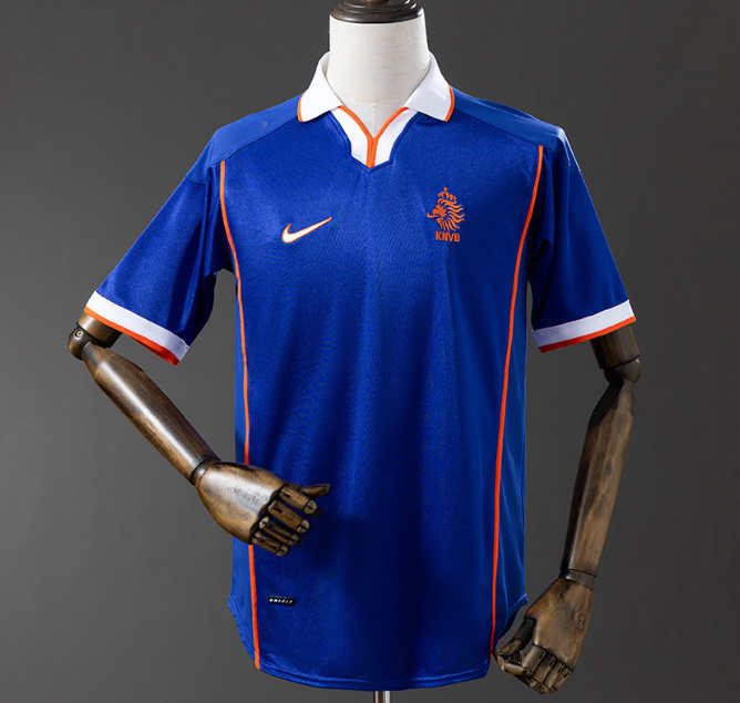 Retro Netherlands 1998 Away Soccer Jersey