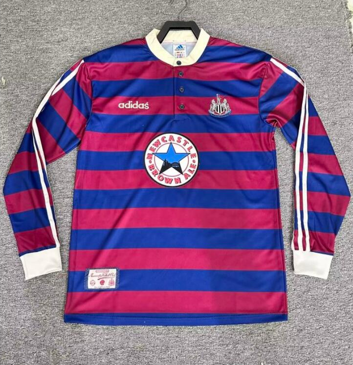 Retro Newcastle United 1995-97 Away Long Sleeve Soccer Jersey