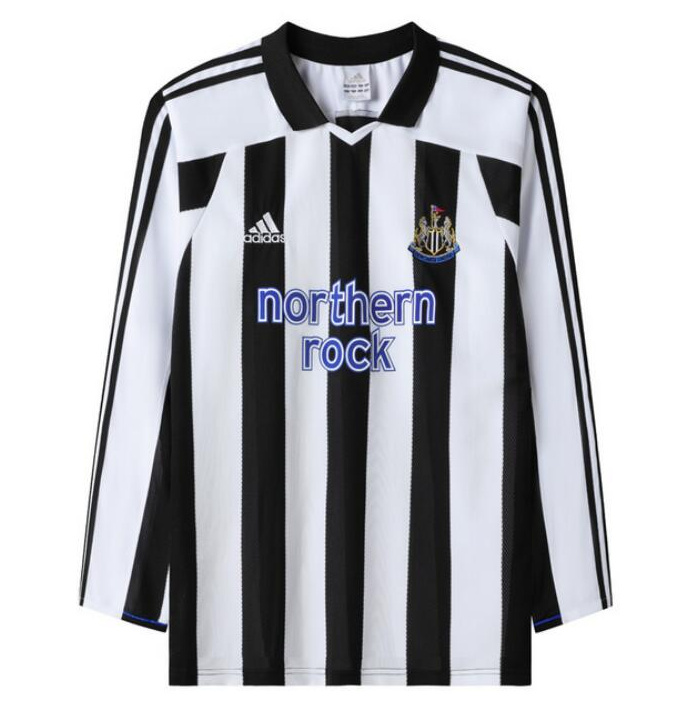 Retro Newcastle United 2003-05 Home Long Sleeve Soccer Jersey