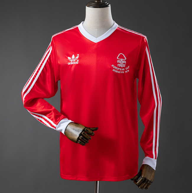 Retro Nottingham Forest 1977-80 Home Long Sleeve Soccer Jersey