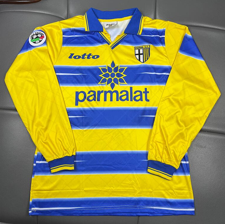 Retro Parma Calcio 1913 1998-99 Away Long Sleeve Soccer Jersey