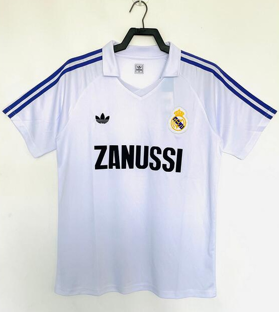 Retro Real Madrid 1984-85 Home Soccer Jersey
