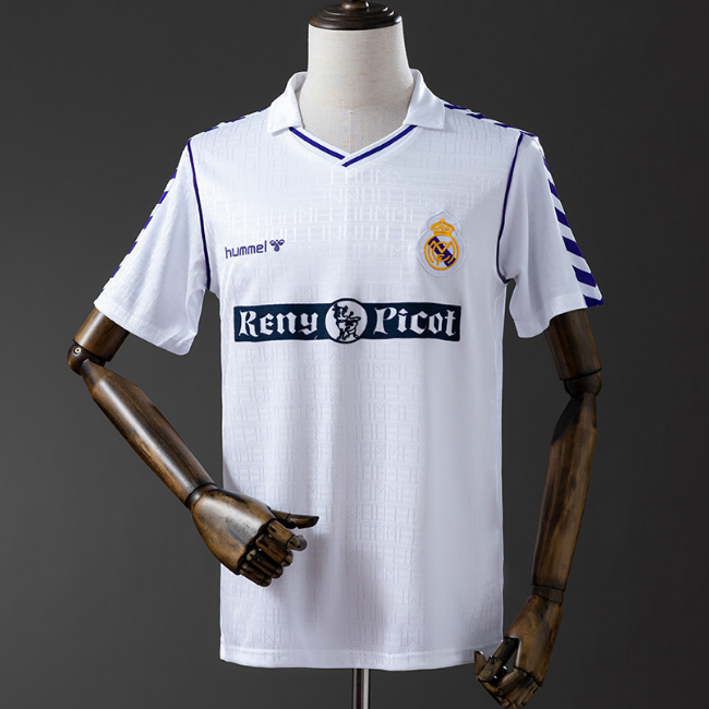 Retro Real Madrid 1988-90 Home Soccer Jersey