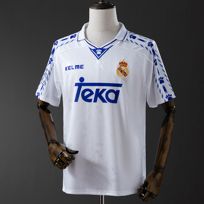 Retro Real Madrid 1996-97 Home Soccer Jersey