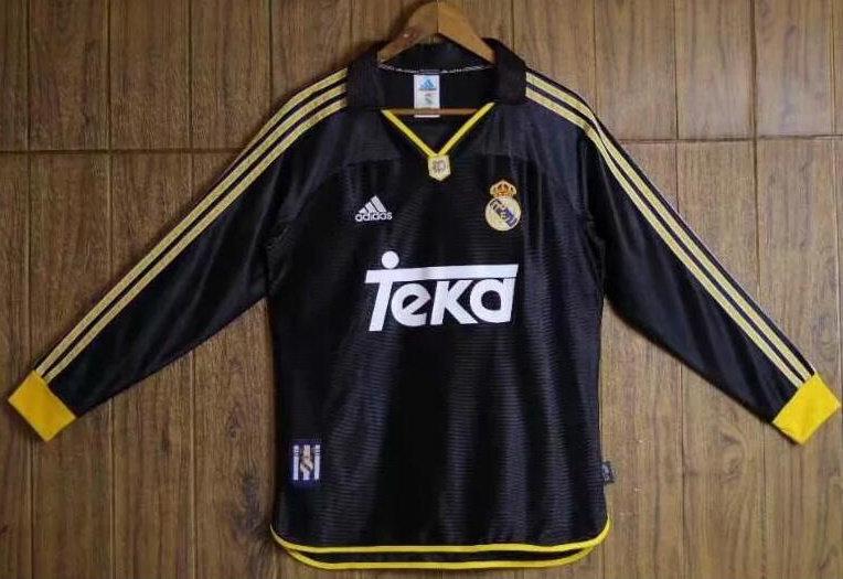 Retro Real Madrid 1998-2000 Away Long Sleeve Soccer Jersey