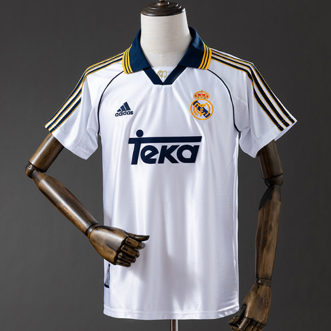 Retro Real Madrid 1998-2000 Home Soccer Jersey