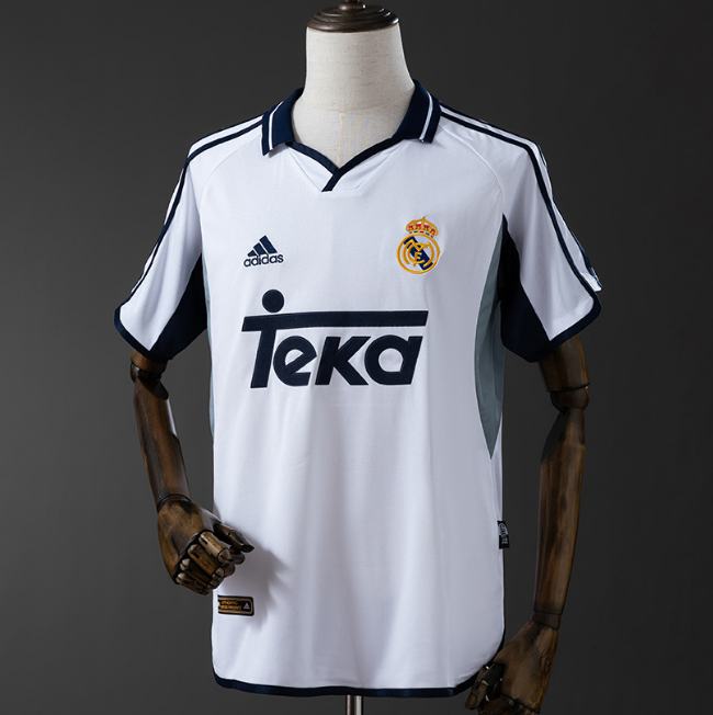 Retro Real Madrid 2000-01 Home Soccer Jersey