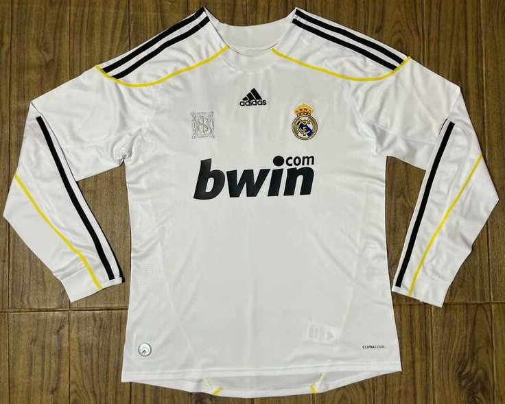 Retro Real Madrid 2009-10 Home Long Sleeve Soccer Jersey