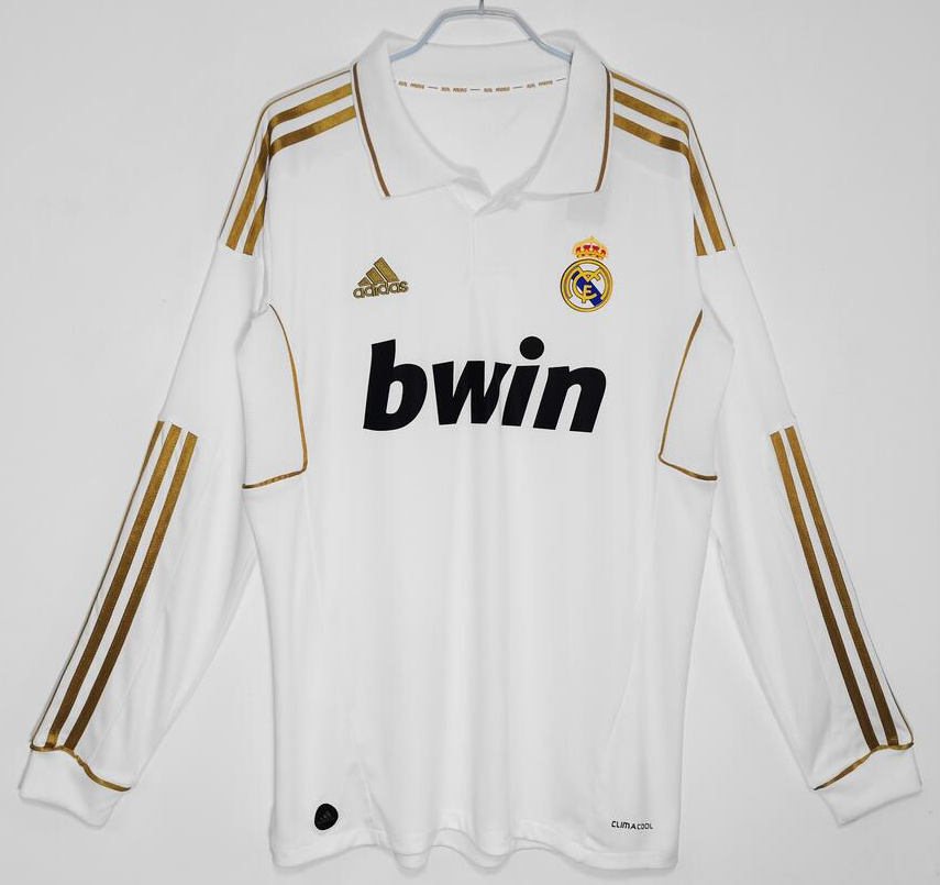 Retro Real Madrid 2011-12 Home Long Sleeve Soccer Jersey