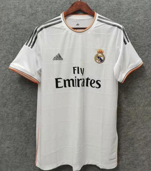 Retro Real Madrid 2013-14 Home Soccer Jersey