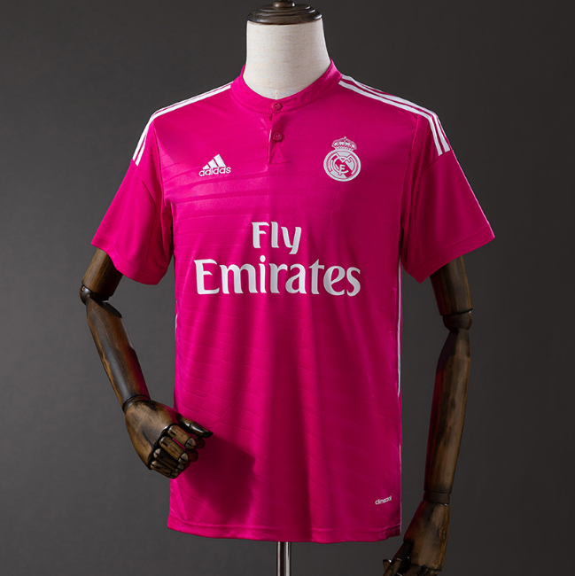 Retro Real Madrid 2014-15 Away Soccer Jersey Pink