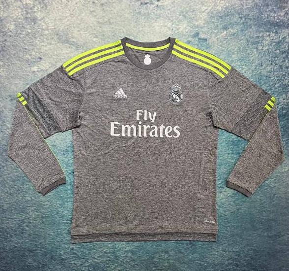 Retro Real Madrid 2015-16 Away Long Sleeve Soccer Jersey