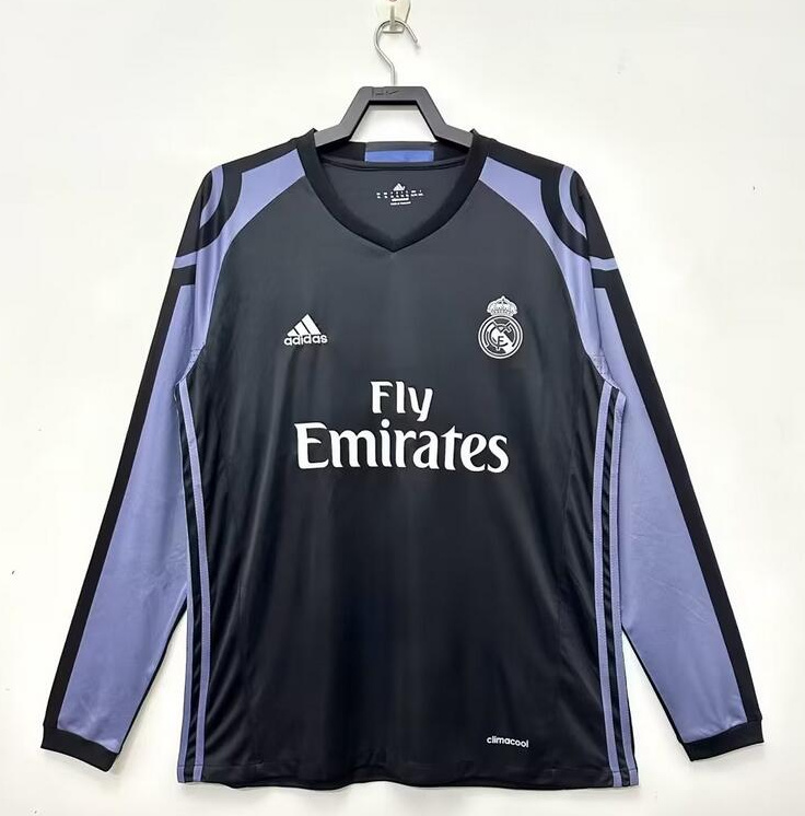 Retro Real Madrid 2016-17 3rd Away Long Sleeve Soccer Jersey