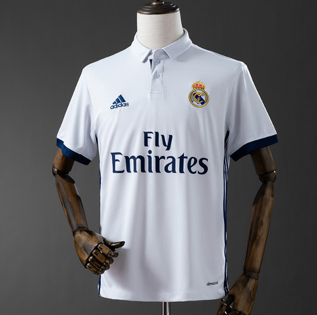 Retro Real Madrid 2016-17 Home Soccer Jersey
