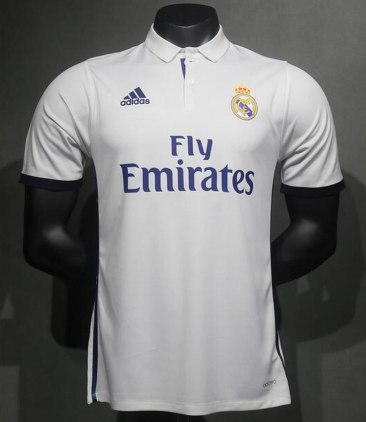 Retro Real Madrid 2016-17 Home Soccer Jersey Player Version