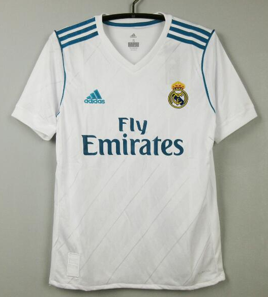 Retro Real Madrid 2017-18 Home Soccer Jersey