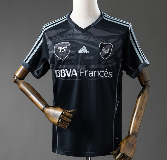 Retro River Plate 2013-14 Anniversary Black Soccer Jersey