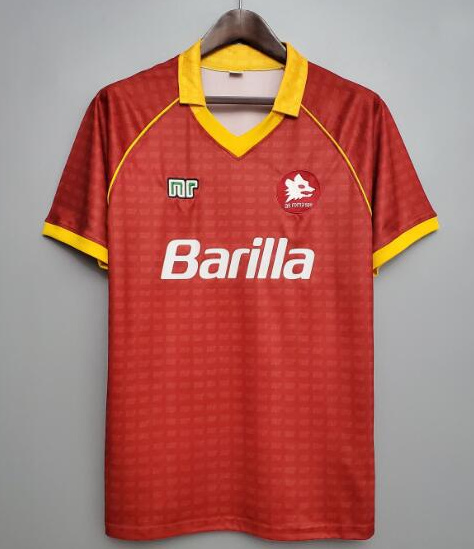 Retro Roma 1990-91 Home Soccer Jersey