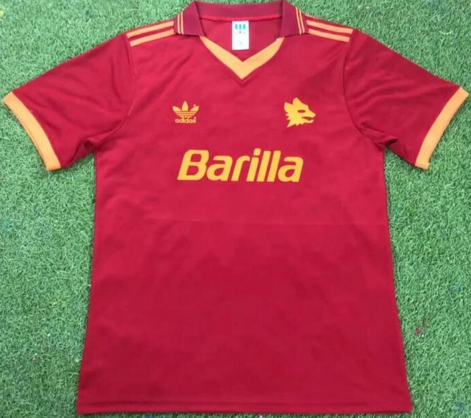 Retro Roma 1992-94 Home Soccer Jersey