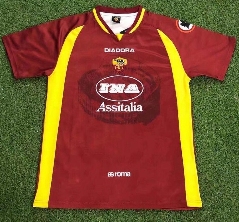 Retro Roma 1997-98 Home Soccer Jersey