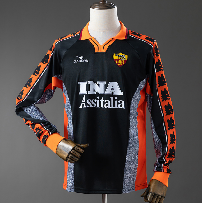 Retro Roma 1998-99 Third Long Sleeve Soccer Jersey