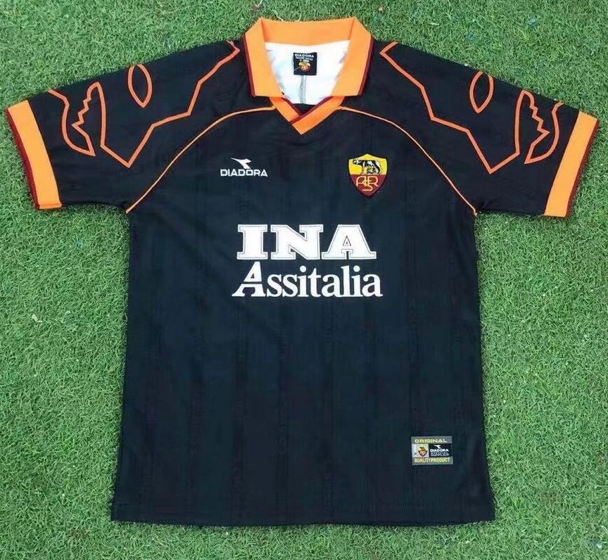 Retro Roma 1999-2000 Away Soccer Jersey