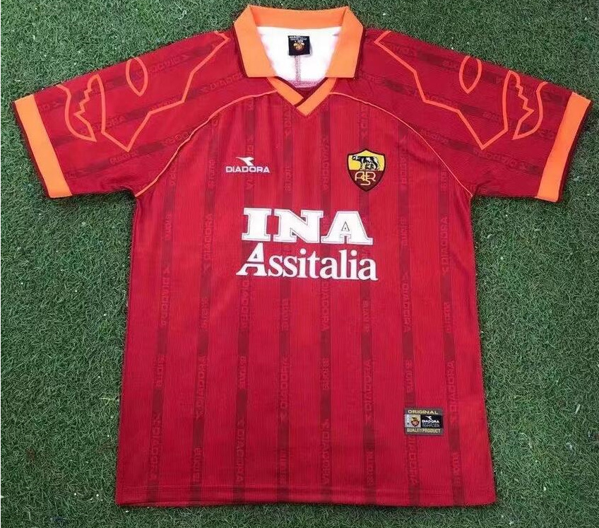 Retro Roma 1999-2000 Home Soccer Jersey