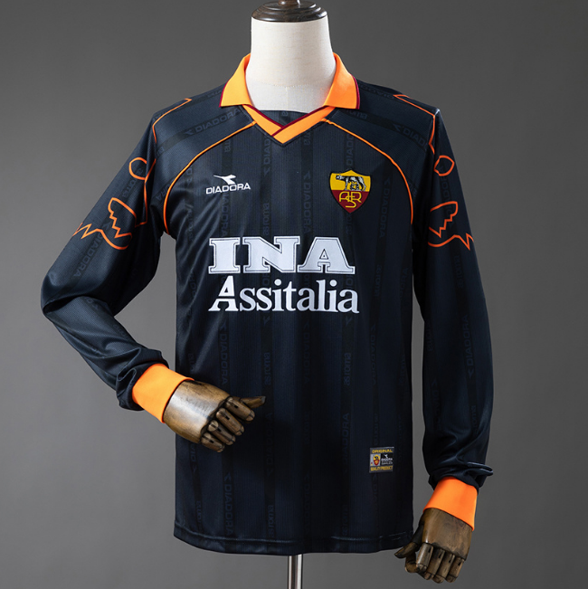 Retro Roma 1999-2000 Third Long Sleeve Soccer Jersey