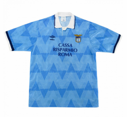 Retro SSC Lazio 1989-1991 Home Soccer Jersey