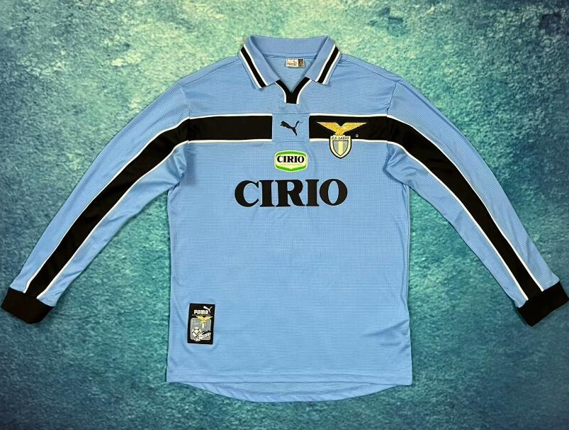 Retro SSC Lazio 1998-2000 Away Long Sleeve Soccer Jersey