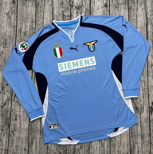 Retro SSC Lazio 2000-01 Home Long Sleeve Soccer Jersey