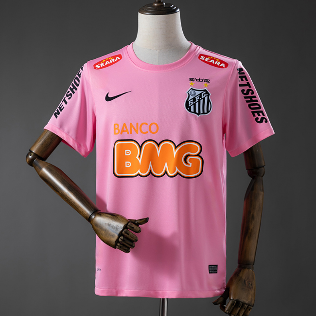 Retro Santos FC 2012-13 Pink Soccer Jersey