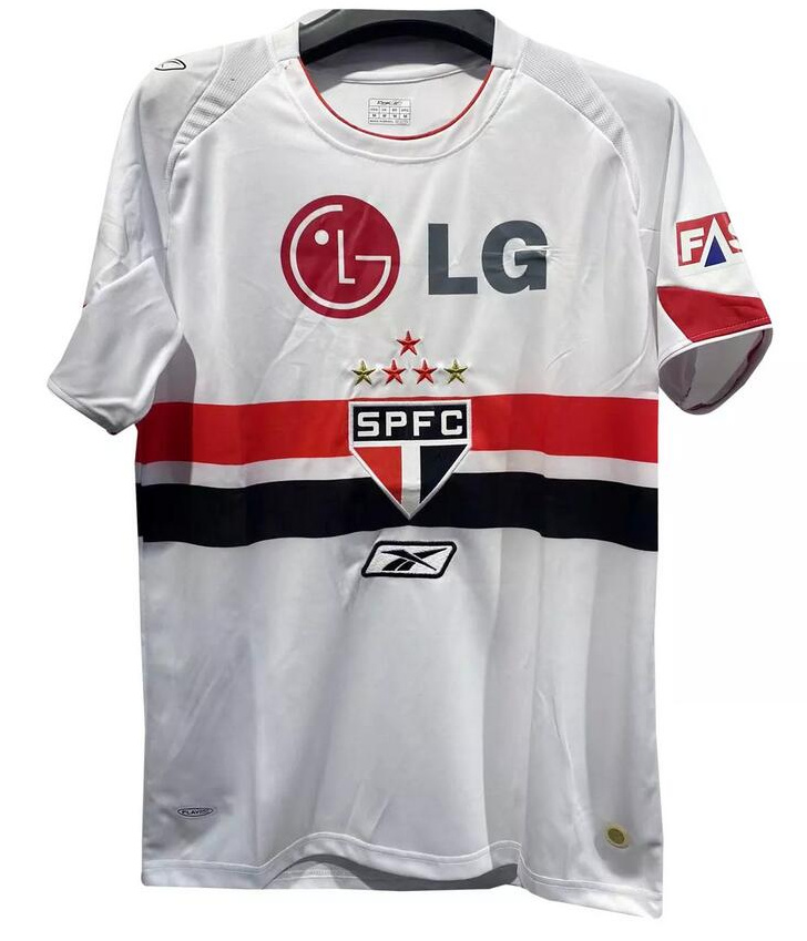 Retro Sao Paulo 2007-08 Home Soccer Jersey