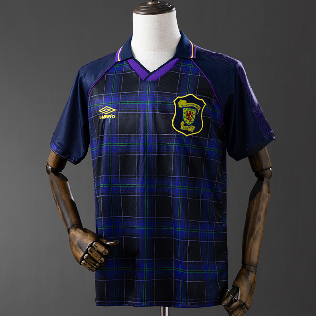 Retro Scotland 1994-96 Home Soccer Jersey