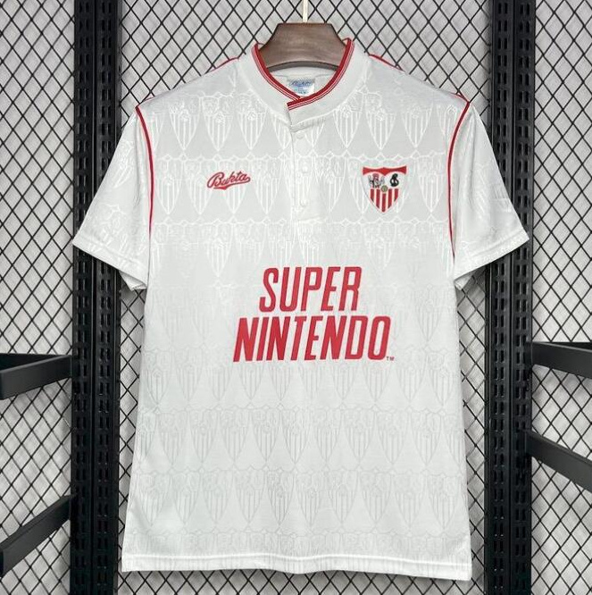 Retro Sevilla 1991-92 Home Soccer Jersey