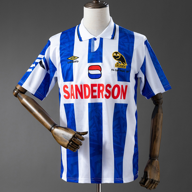 Retro Sheffield Wednesday 1992-93 Home Soccer Jersey