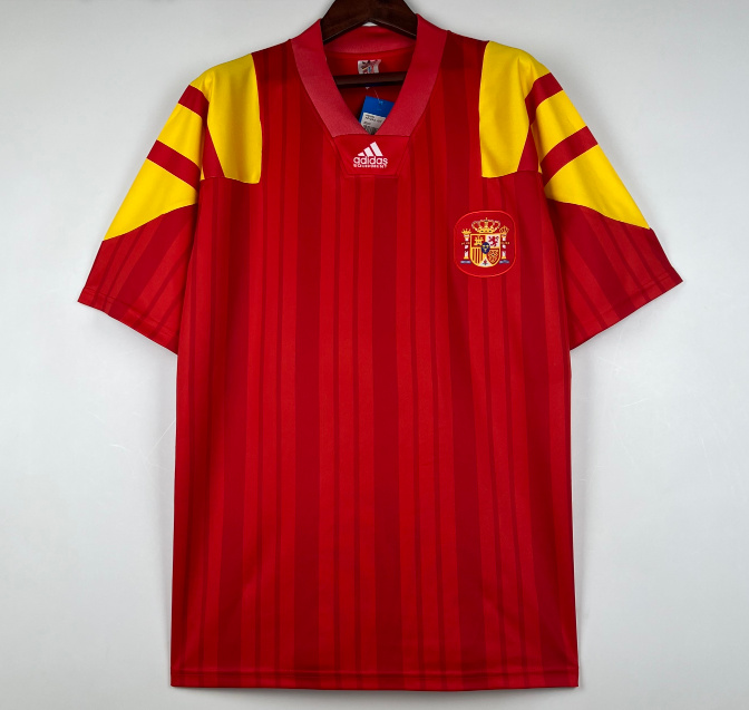 Retro Spain 1992-94 Home Soccer Jersey