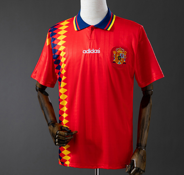 Retro Spain 1994 Home Soccer Jersey