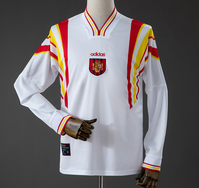 Retro Spain 1996 Third Long Sleeve Soccer Jersey
