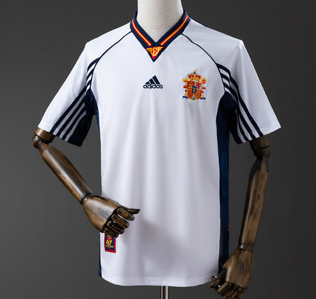 Retro Spain 1998 Away Soccer Jersey