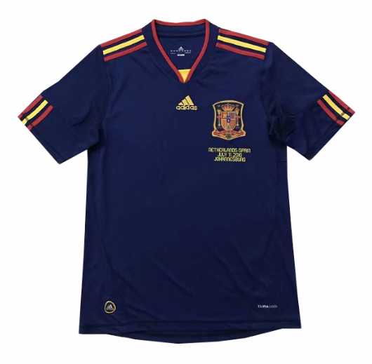Retro Spain 2010 Away Soccer Jersey
