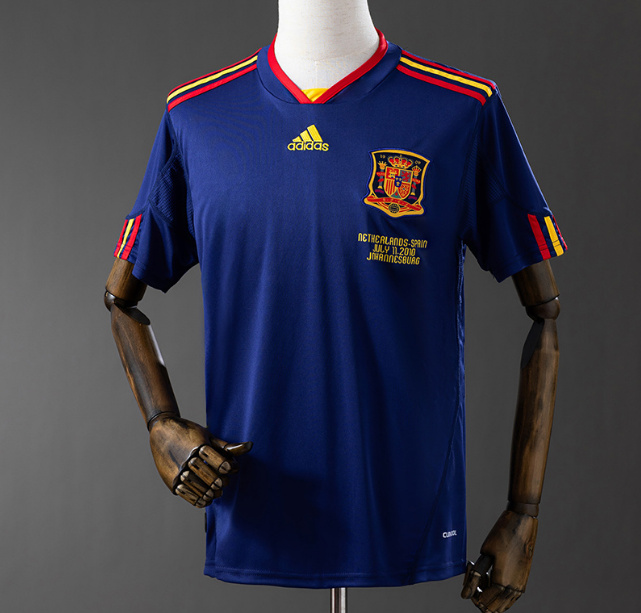 Retro Spain 2010 Away Soccer Jersey1